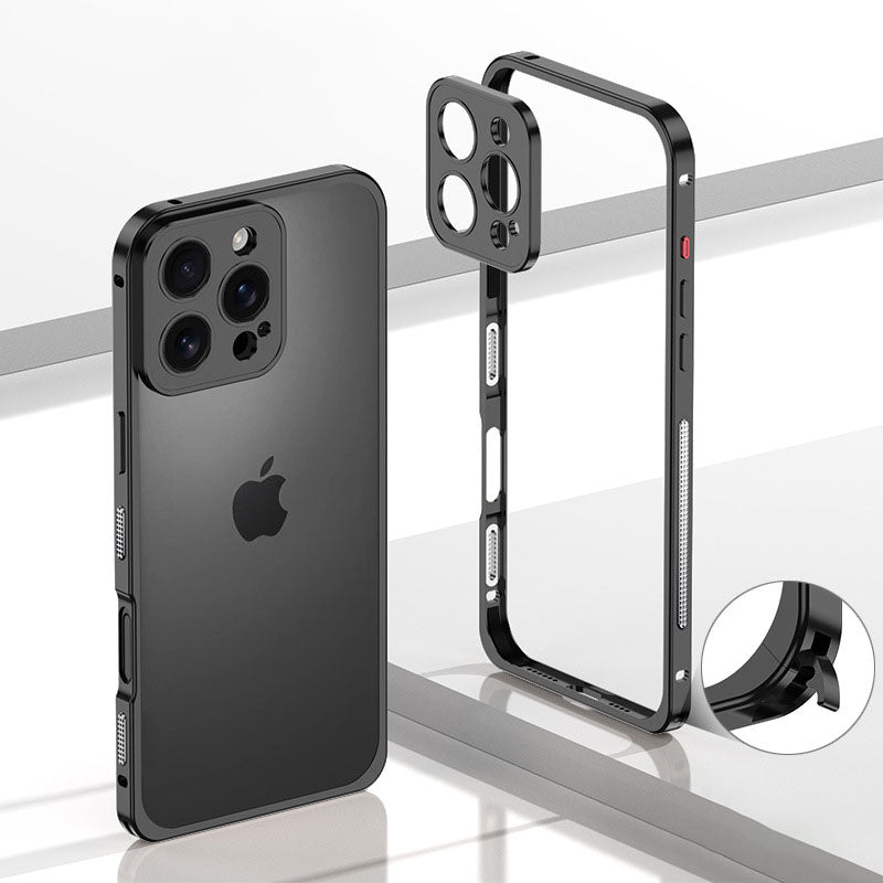 Summer Cooling Independent Frame Lens Cover Phone Case For iPhone