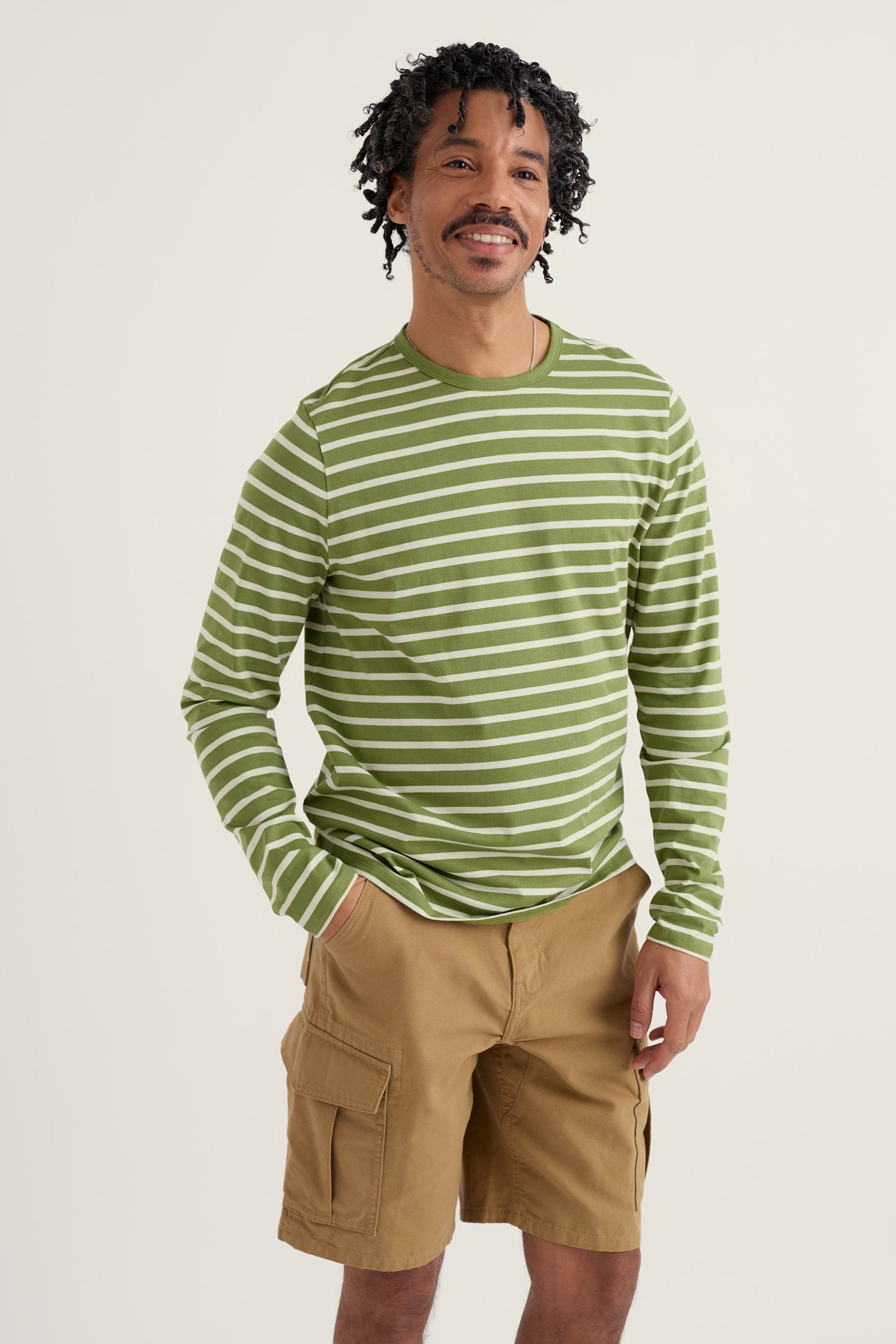 Men's Crew Neck Sailor Shirt in GOTS-Certified Organic Cotton