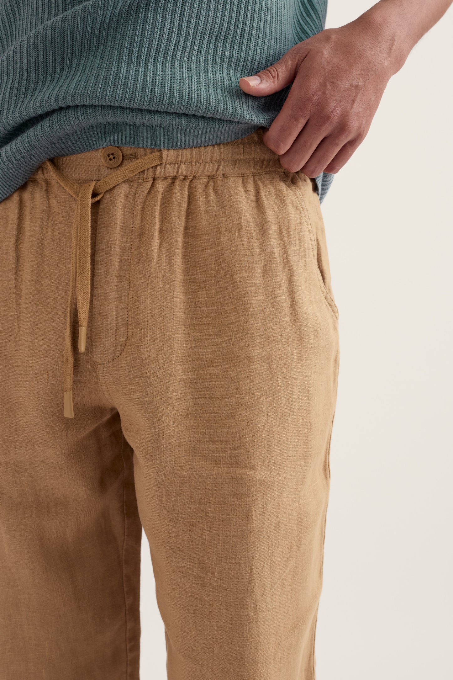 Men's Crewman Linen Tie Waist Trousers