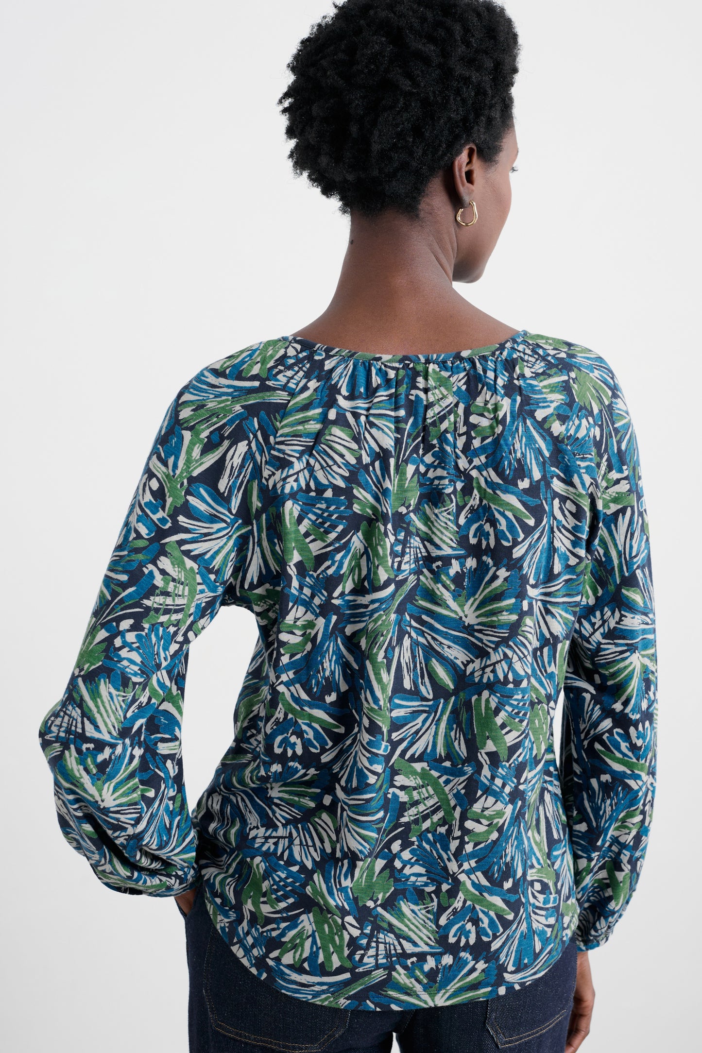Mallow Button Through Jersey Top
